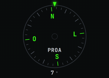 Proa — instrumento real do Astarojna Telemetry